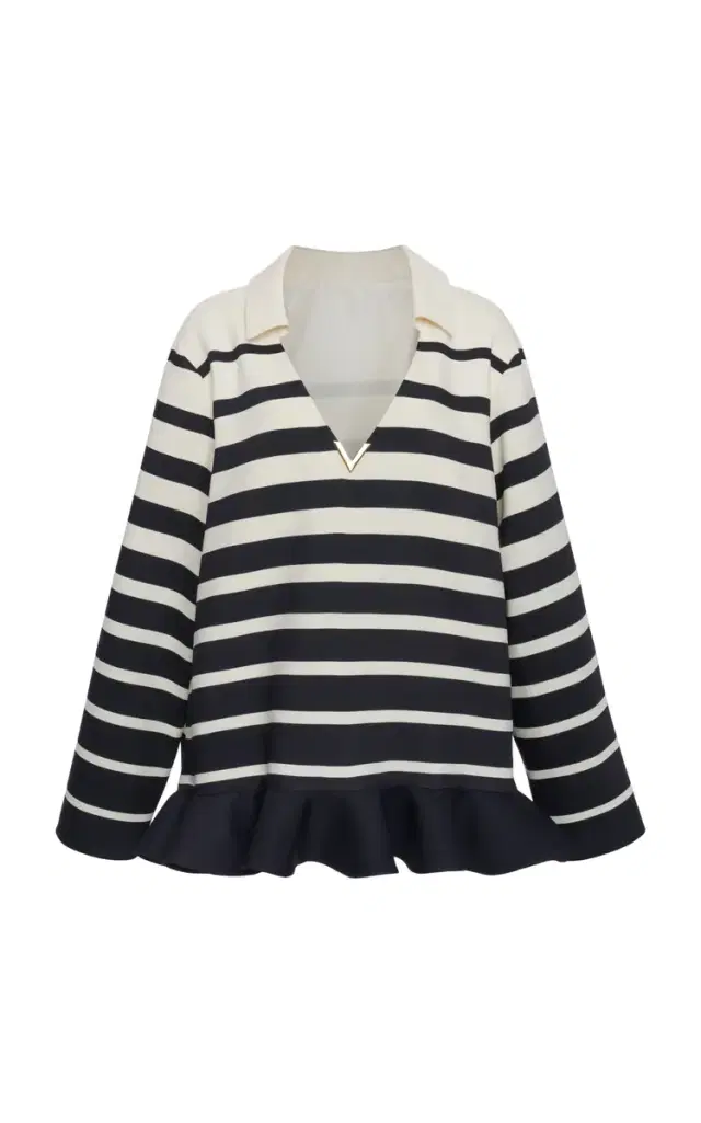 Valentino Garavani Collared Wool-Silk Crepe Mini Dress