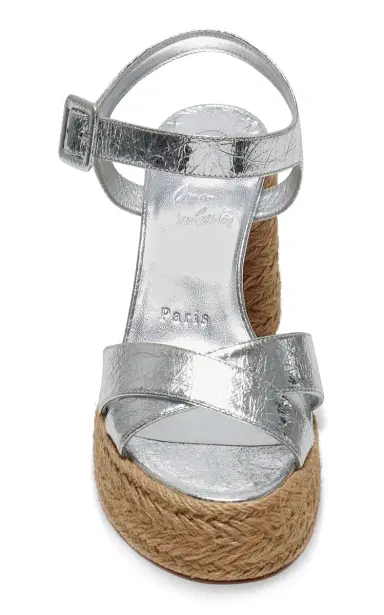 Christian Louboutin Calakala 85mm Metallic Leather Sandals | Thumbnail 3