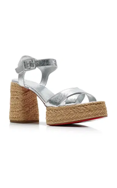 Christian Louboutin Calakala 85mm Metallic Leather Sandals | Thumbnail 5