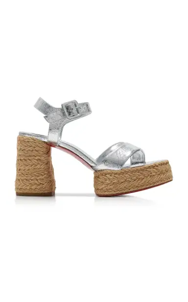 Christian Louboutin Calakala 85mm Metallic Leather Sandals | Thumbnail 1