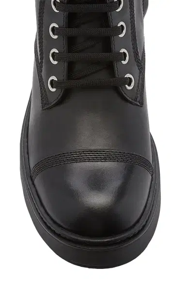 Miu Miu Leather Combat Boots | Thumbnail 8 Miu Miu Leather Combat Boots | Thumbnail 8