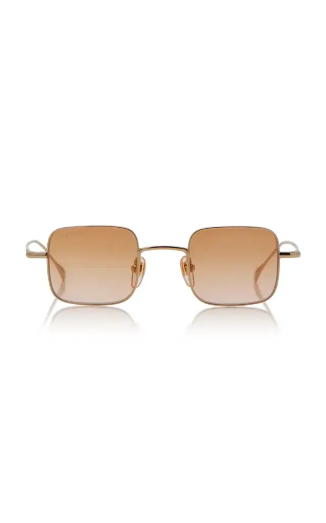 Gucci Square-Frame Metal Sunglasses