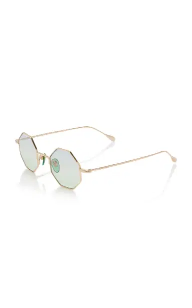 Gucci Octagon-Frame Metal Sunglasses | Thumbnail 3
