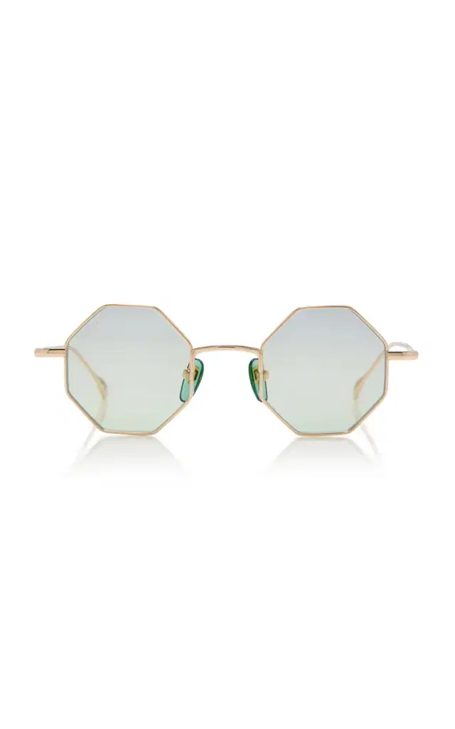 Gucci Octagon-Frame Metal Sunglasses