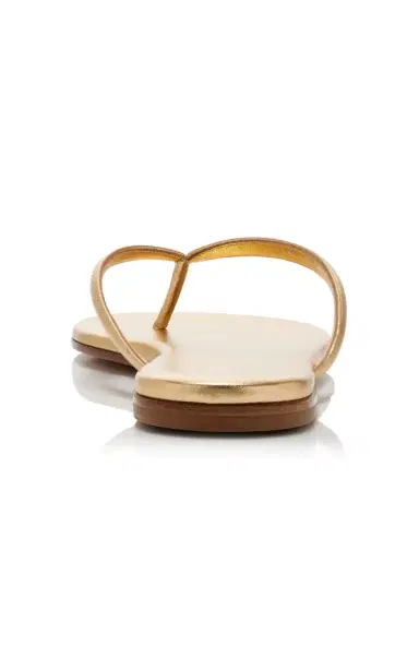 Gianvito Rossi Calypso Metallic Leather Thong Sandals | Thumbnail 5