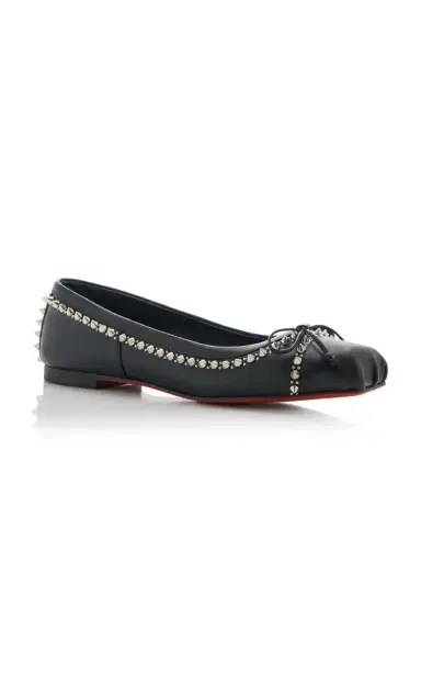 Christian Louboutin Mamadrague Spiked Leather Ballet Flats | Thumbnail 3 Christian Louboutin Mamadrague Spiked Leather Ballet Flats | Thumbnail 3