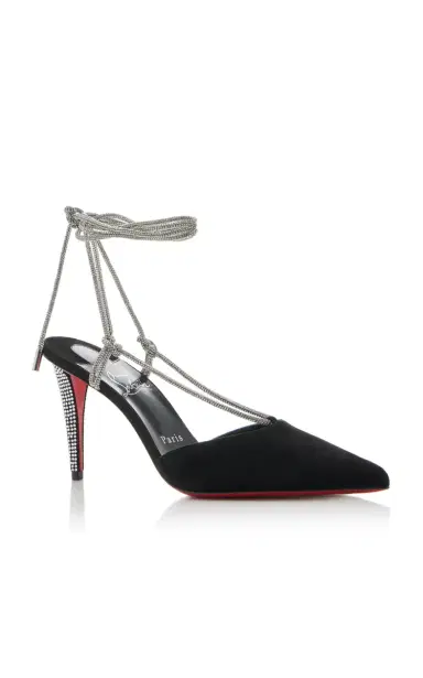 Christian Louboutin Astrid 85mm Crystal-Embellished Suede Pumps | Thumbnail 4 Christian Louboutin Astrid 85mm Crystal-Embellished Suede Pumps | Thumbnail 4