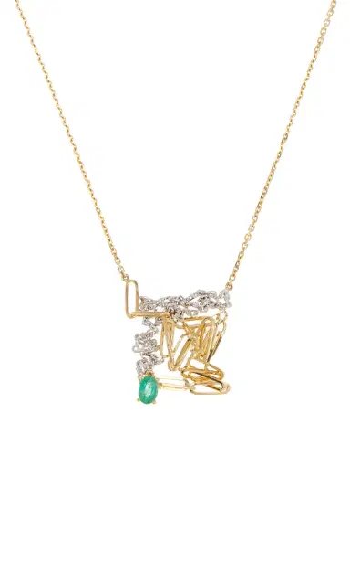 Yvonne Léon Emerald Tangled Necklace | Thumbnail 3 Yvonne Léon Emerald Tangled Necklace | Thumbnail 3