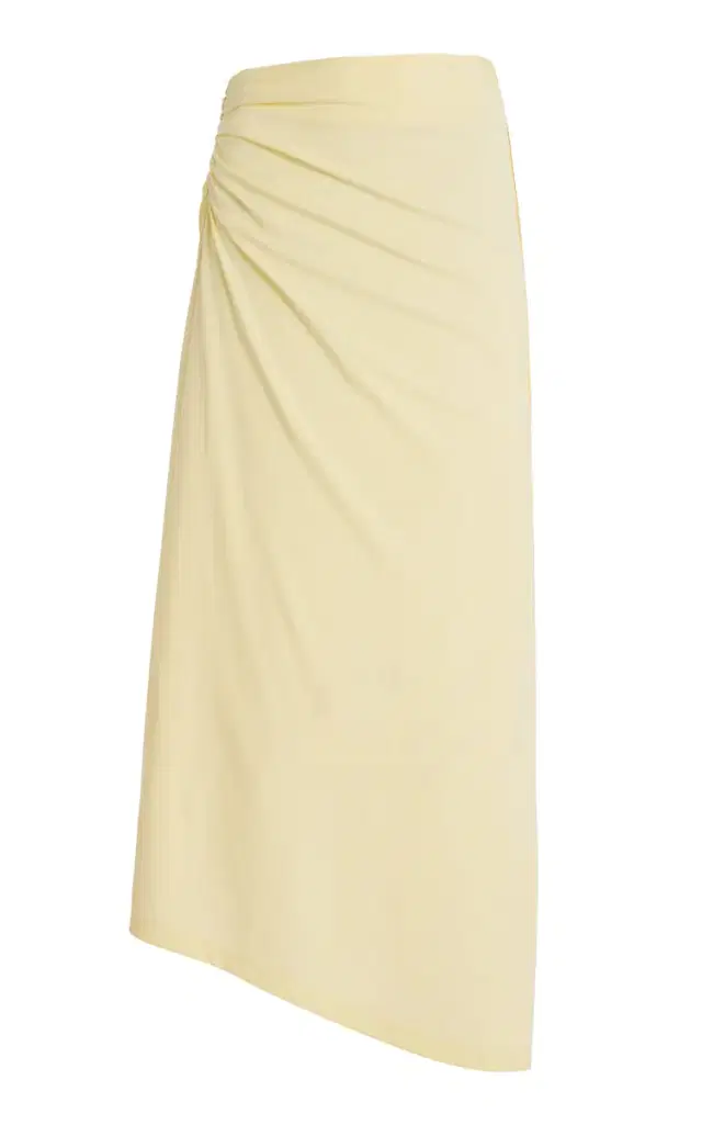 Significant Other Exclusive Shelby Ruched Jersey Asymmetric Maxi Skirt
