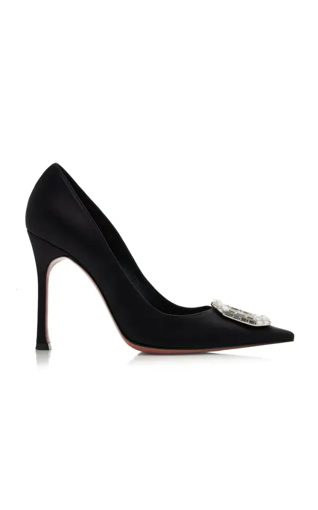 Amina Muaddi Camelia Satin Pumps