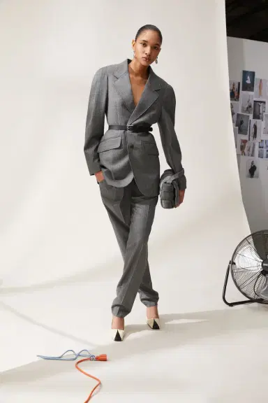 Miu Miu Puff-Sleeve Checked Wool Blazer | Thumbnail 3 Miu Miu Puff-Sleeve Checked Wool Blazer | Thumbnail 3