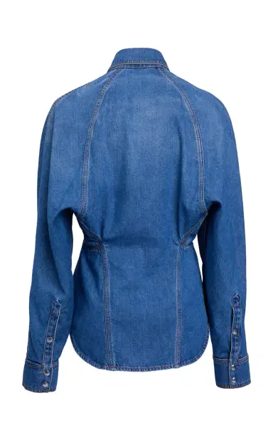 ALAÏA Curved Denim Shirt | Thumbnail 5