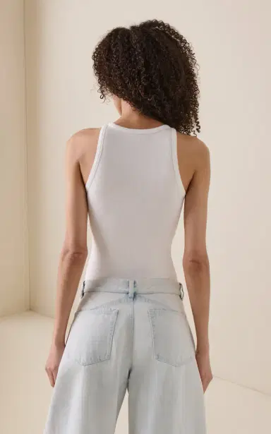 Alaïa Ribbed Cotton-Blend Bodysuit | Thumbnail 4