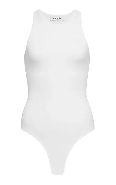 Alaïa Ribbed Cotton-Blend Bodysuit | Thumbnail 1