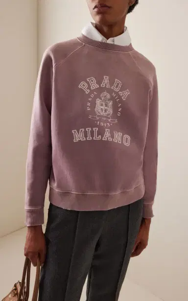 Prada Cotton Sweatshirt | Thumbnail 3 Prada Cotton Sweatshirt | Thumbnail 3