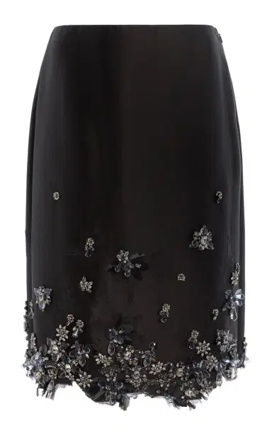 Prada Embellished Wool-Blend Midi Skirt | Thumbnail 1