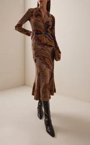 Etro Paisley-Jacquard Wool Cardigan | Thumbnail 4