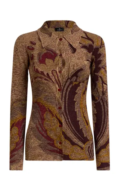 Etro Paisley-Jacquard Wool Cardigan | Thumbnail 1