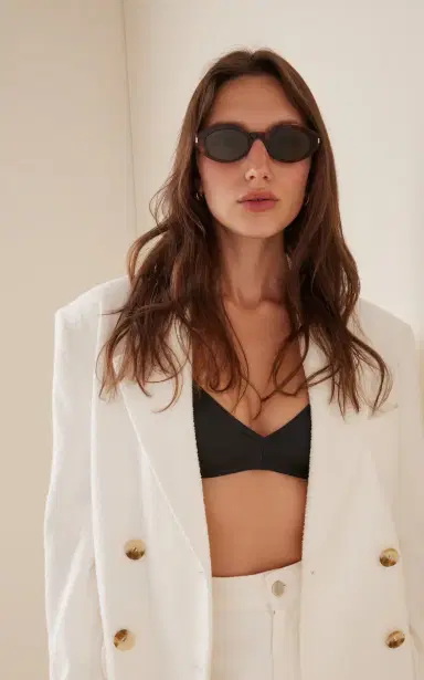 Saint Laurent Round-Frame Acetate Sunglasses | Thumbnail 2 Saint Laurent Round-Frame Acetate Sunglasses | Thumbnail 2