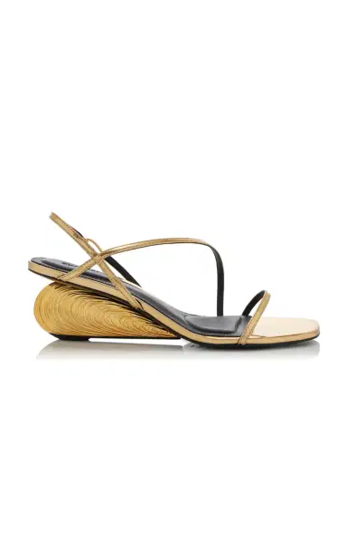 Simkhai Bridget Metallic Wedge Leather Sandals | Thumbnail 7 Simkhai Bridget Metallic Wedge Leather Sandals | Thumbnail 7