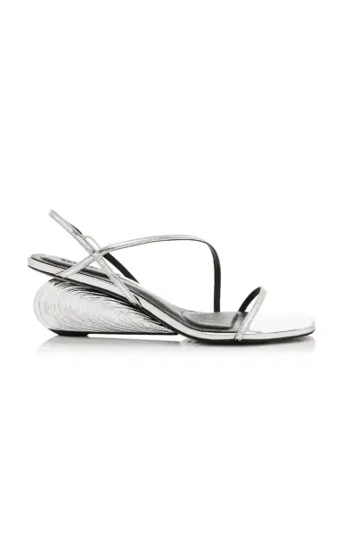 Simkhai Bridget Metallic Wedge Leather Sandals | Thumbnail 1 Simkhai Bridget Metallic Wedge Leather Sandals | Thumbnail 1