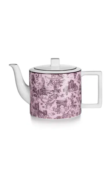 Tiffany & Co. Exclusive Toile Bone China Coffee Pot - Pink | Thumbnail 4