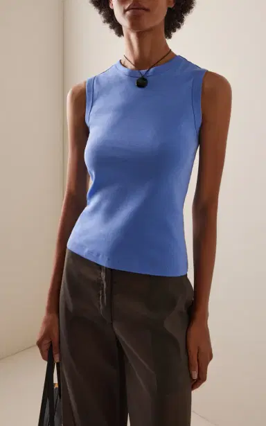 Flore Flore Esme Cotton Top - Blue - XL | Thumbnail 3