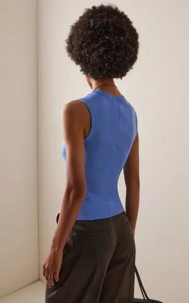 Flore Flore Esme Cotton Top - Blue - XL | Thumbnail 4