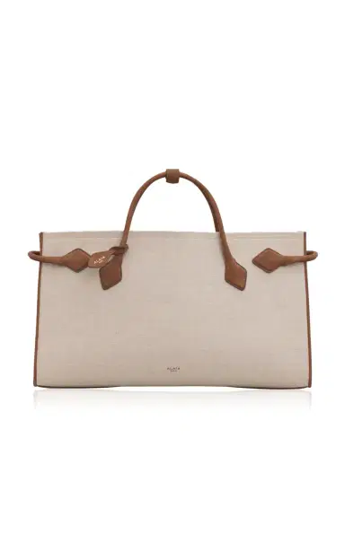 ALAÏA Le Teckel Canvas Tote Bag | Thumbnail 1 ALAÏA Le Teckel Canvas Tote Bag | Thumbnail 1