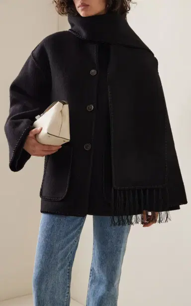 Toteme Embriodered Wool-Blend Scarf Jacket | Thumbnail 2