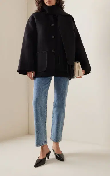 Toteme Embriodered Wool-Blend Scarf Jacket | Thumbnail 3