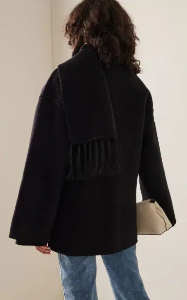 Toteme Embriodered Wool-Blend Scarf Jacket | Thumbnail 4
