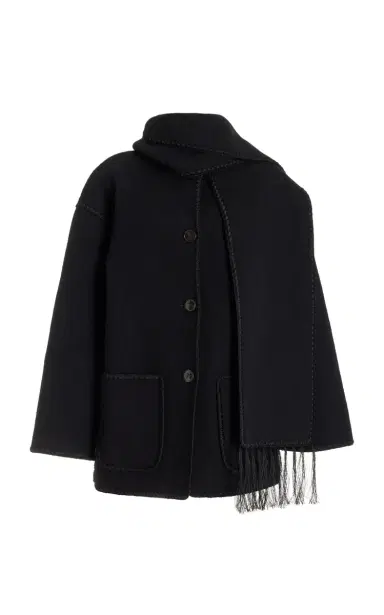 Toteme Embriodered Wool-Blend Scarf Jacket | Thumbnail 5
