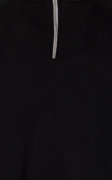 Les Tien Hayley Cropped Half Zip Cotton Sweatshirt | Thumbnail 5 Les Tien Hayley Cropped Half Zip Cotton Sweatshirt | Thumbnail 5