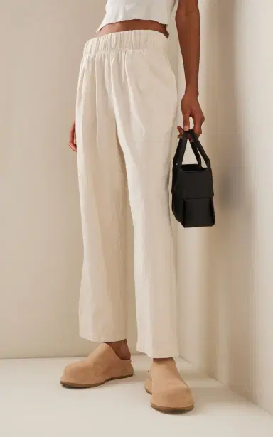 Les Tien Pleated Cotton Wide-Leg Pants | Thumbnail 3 Les Tien Pleated Cotton Wide-Leg Pants | Thumbnail 3