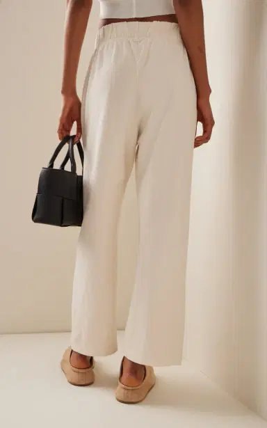Les Tien Pleated Cotton Wide-Leg Pants | Thumbnail 4 Les Tien Pleated Cotton Wide-Leg Pants | Thumbnail 4