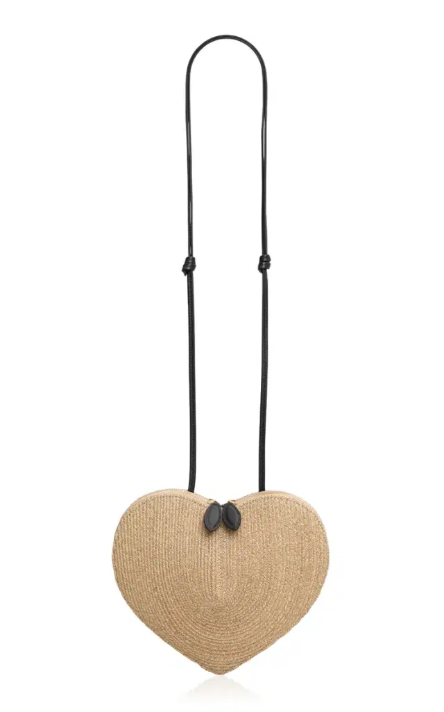 ALAÏA Le Coeur Straw Shoulder Bag