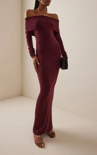 Éterne Off-The-Shoulder Cotton-Modal Maxi Dress | Thumbnail 2 Éterne Off-The-Shoulder Cotton-Modal Maxi Dress | Thumbnail 2