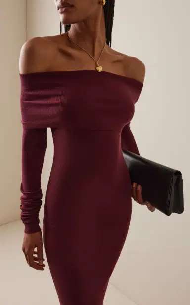 Éterne Off-The-Shoulder Cotton-Modal Maxi Dress | Thumbnail 3 Éterne Off-The-Shoulder Cotton-Modal Maxi Dress | Thumbnail 3