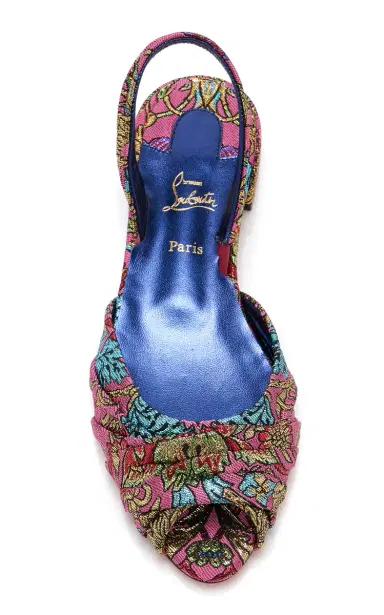 Christian Louboutin Cordelina Flat Jacquard Florea Slingback Sandals | Thumbnail 7