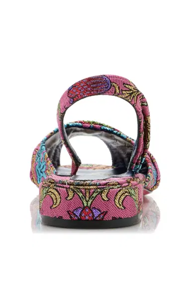 Christian Louboutin Cordelina Flat Jacquard Florea Slingback Sandals | Thumbnail 9
