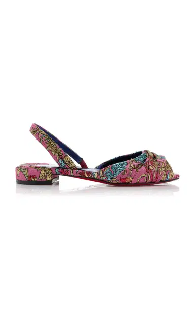 Christian Louboutin Cordelina Flat Jacquard Florea Slingback Sandals | Thumbnail 10