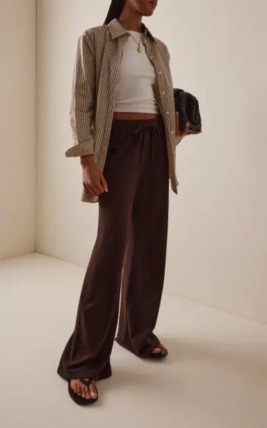 Éterne Drawstring Cotton Wide-Leg Sweatpants | Thumbnail 3 Éterne Drawstring Cotton Wide-Leg Sweatpants | Thumbnail 3