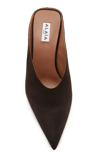 Alaïa Cube Suede Wedge Mules | Thumbnail 2 Alaïa Cube Suede Wedge Mules | Thumbnail 2