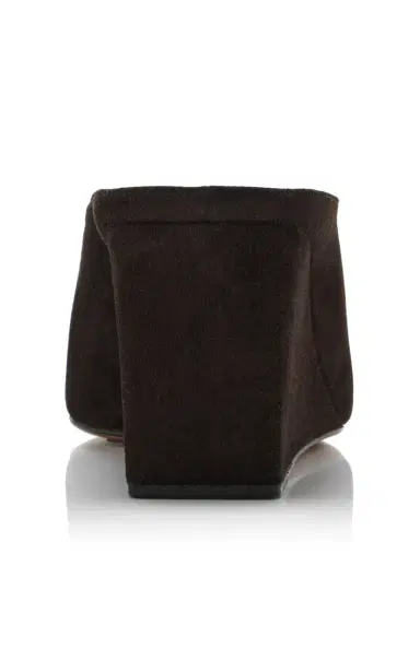 Alaïa Cube Suede Wedge Mules | Thumbnail 4 Alaïa Cube Suede Wedge Mules | Thumbnail 4