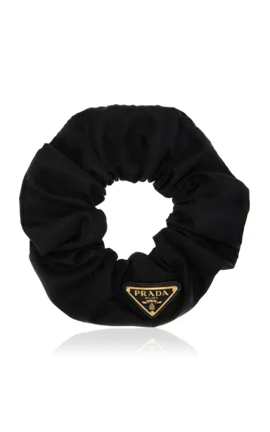 Prada Logo-Embellished Scrunchie | Thumbnail 1 Prada Logo-Embellished Scrunchie | Thumbnail 1