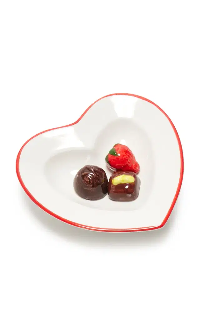 Moda Domus Trompe l’Oeil Ceramic Heart Dish - Multi