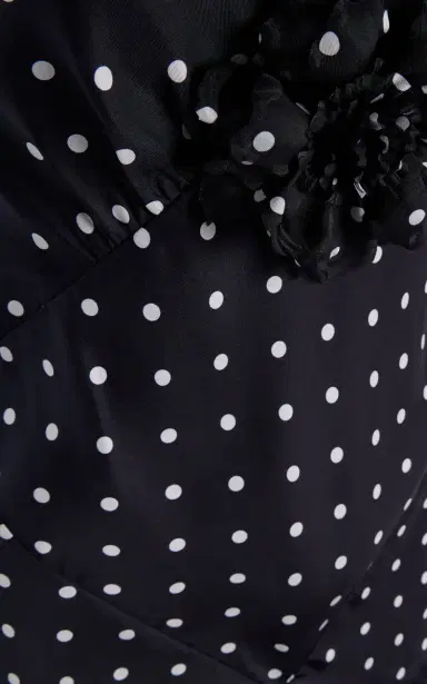 Rodarte Flower-Detailed Polka-Dot Silk-Twill Mini Dress | Thumbnail 5