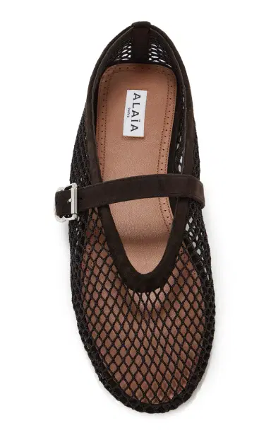 Alaïa Fishnet Ballet Flats | Thumbnail 3