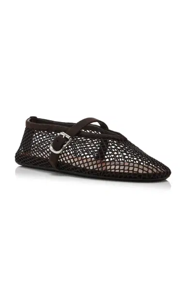 Alaïa Fishnet Ballet Flats | Thumbnail 4